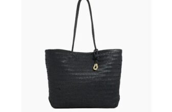 Textured Leather Tote Bag