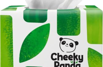 The Cheeky Panda Bamboo Facial Tissues Cube Box Soft, Strong and Sustainable Tissues Perfect Table Size Tissue Box 56 Tissues