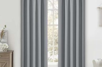 Thermal Blackout Pencil Pleat Curtains 2 Panels Light Blocking Noise Reducing – Light Grey 66×72 Inch