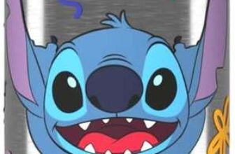 Thermos – Disneys Stitch Bottle (355ml) – BPA Free, Stainless Steel, Spill Proof, Pop-Up Straw