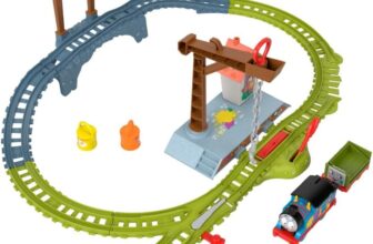 Thomas & Friends Motorized Toy Train Set, Paint Delivery with Troublesome Truck & Track for Pretend Play Kids Age 3 Years, Centre