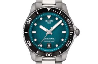 Tissot Seastar 1000 Mens Teal Blue Dial & Stainless Steel Bracelet Watch – Powermatic 80