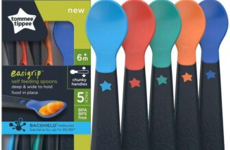 Tommee Tippee Easigrip Self-Feeding Weaning Spoons 6m – Pack of 5