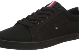 Tommy Hilfiger Mens Vulcanised Trainers, Black (Black/Black), 9 UK ONLY