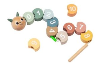 Tooky Toy Wooden Number Threading Game