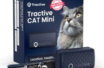 Tractive Smart Cat Tracker Mini 1 Cat GPS Real-Time Location Tracking Territory & Location History Safety Collar included (Dark Blue)