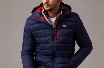 Trespass Mens Mikail Micro Padded Hooded Jacket Navy (S/M/L/XL/2XL)