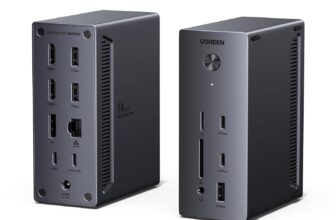 UGREEN Docking Station, Triple 4K Display (2x HDMI DP), 14-Port USB-C Dock, 100W Max Charging for Laptop, 27W Max USBC, 10Gbps USB-C/A, 170MB/s SD, Ethernet, Audio, 140W Power Supply for Dell, HP