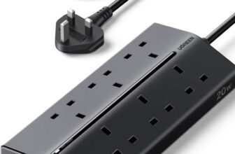 UGREEN Extension Lead with USB Slots, 6 Outlet, 4 USB Ports(1 x USB-C 3 x USB-A), 20 W Fast Charging 1.5M At Checkout Ugreen FBA