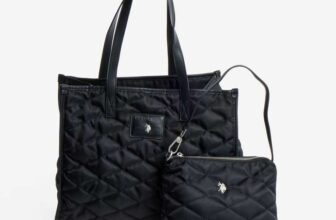 US POLO ASSN Black Reversible Austin Duo Shoulder Bag ( 2 different sized bags for the price )