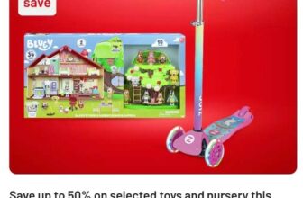 Up to 50% on Selected Toys & Nursery e.g ,Chad Valley Bathtime 12pack Foam Characters £3, World Football Stars Goddit Puzzle £6.50 Free C&C
