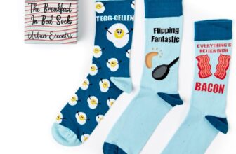 Urban Eccentric Breakfast In Bed Novelty Socks Funny Food-Themed Gift Box 3 Pairs Unisex UK Size 611 Cotton RichFunny Gift Idea Birthday, Secret Santa & Everyday Wear