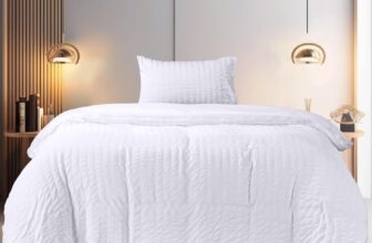 Utopia Bedding Seersucker Duvet Cover – Single Duvet Cover Set with Pillowcase – Soft Microfibre Polyester Seersucker Bedding (White)