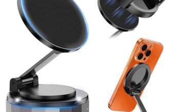 Vacuum Magnetic Cars Phone Holder 2-in 1 for All Phones