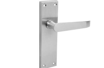 Victorian Straight Door Handles Latch Satin , Free C&C