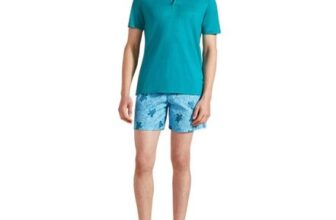Vilebrequin Mens Aqua Blue Cotton Polo T-Shirt