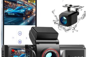 WOLFANG 4K Dash Cam Front and Rear WiFi Dashcam, Dual Car Camera Dash Cam with 3IPS, Super Night Vision, with 32GB SD Card