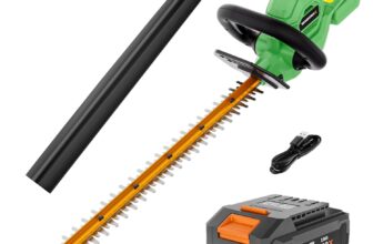 WORKPROX 20V Cordless Hedge Trimmer, 510mm Long Reach Battery Hedge Trimmer with Multi-directional Safety Lock, Lightweight Hedge Cutter with 2000mAh Battery, Ideal for Gardening