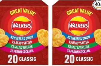 Walkers Classic Variety Multipack Crisps Box 20x25g (Pack of 2)