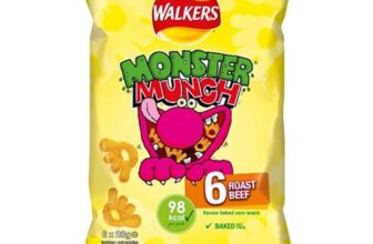 Walkers Monster Munch Roast Beef Multipack Snacks Crisps, 6x20g – S&S £1.21 / £1.14
