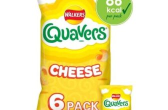 Walkers Quavers Cheese Multipack Snacks Crisps 6 Pack