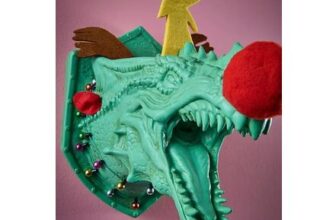 Wall-Mounted Christmas Dinosaur Head (FREE C&C)