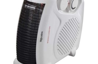 Warmlite WL44001 Thermo Fan Heater with 2 Heat Settings and Overheat Protection, 2000W, White
