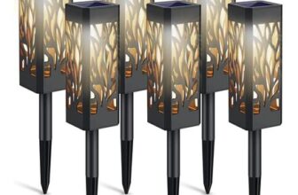 WdtPro Solar Lights Outdoor Garden, 6 Pack Garden Lights
