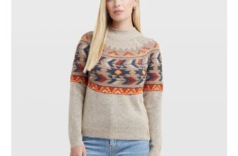 Weird Fish Womens Arelia Ikat Knitted Jumper