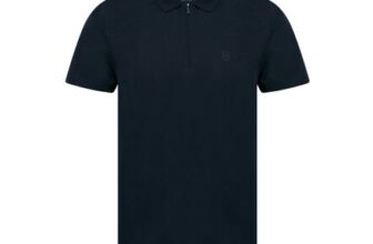 Wells 2 Cotton Jersey Polo Shirt with Zip Fasten Collar