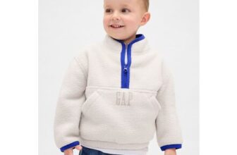 White Sherpa Half-Zip Pullover Sweatshirt (6mths-5yrs)