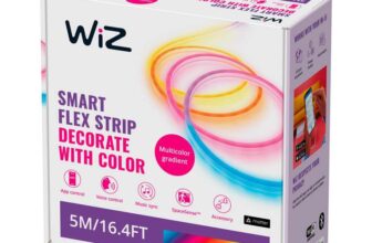 WiZ Smart Flex LED Strip Light, 5m, 16 Million Colours, Dynamic Light Scenes, Connects to Your Wi-Fi, Voice/App Control