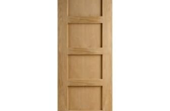 Wickes Marlow Oak Veneer 4 Panel Shaker Internal Door – 1981 X 762mm