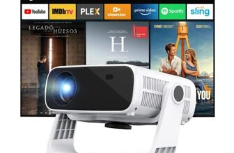 Wielio 2025 Smart Projector with Android 11, 1080p/4K, WiFi6