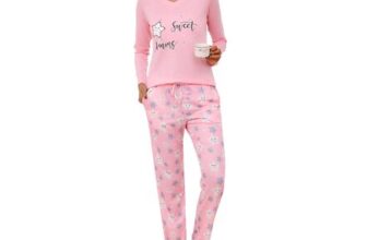 Womens Pink Pajama Set