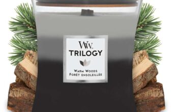 WoodWick Medium Hourglass Warm Woods Trilogy Scented Candle (60 Hour Burn Time)