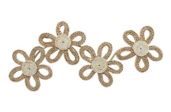 Woven Trailing Flower Art – Brown