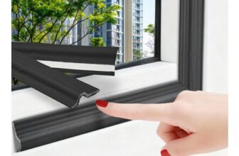 Xerteam Black Window Draft Excluder, 6m Self-Adhesive T-Shape