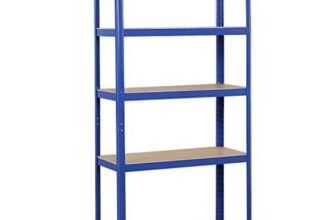 Yaheetech 5-Tier Garage Shelving Unit, 175kg/Shelf, Blue, 180x90x40cm