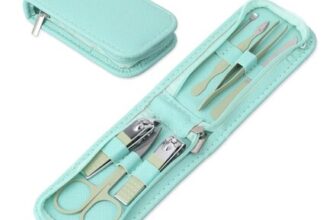Ymapinc Mini Travel Manicure Set, 7-Piece Purse-Shaped Kit Stainless Steel