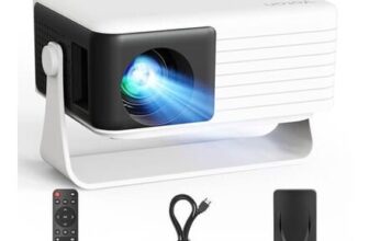 Yoton Y3 Mini Projector, Auto Keystone, 360 Rotating, 1080P, Black