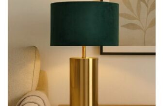 Ziva Large Dark Green Touch Table Lamp