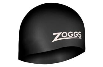 Zoggs Unisex Easy-Fit Silicone Swimming Cap Black One Size