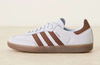 adidas Originals Samba OG trainers in light blue and brown – Sizes 3 to 10.5 w/code