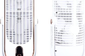 aqxreight Table Tower Fan with 5 Speed Settings Compact Quiet Cooling Fan for Home & Office Portable USB Desk Fan with Brushless Motor Oscillating Circulator for Bedroom