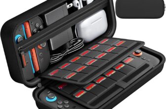 daydayup Switch 2 Carry Case Compatible with Nintendo Switch 2, with 24 Games Cartridges Protective Hard Shell Travel Carrying Case Pouch for Switch 2 Console & Accessories,Black