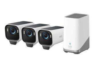 eufy Security Camera eufyCam S3 Pro 3-Cam Kit, 4K Solar Camera Outdoor Wireless,Colour Night Vision,Forever Power 2.0, Face Recognition AI