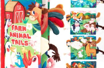 hahaland Baby Books 0-6 Months, Infant Tummy Time Toys High Contrast Sensory Baby Toys 6 to 12 Months Gift Christmas Stocking Stuffers for Boys Girls 0-3 Months Book Early Learning Stroller Toy