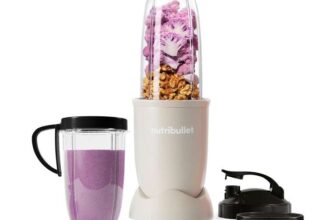 nutribullet Blender 900 Series in Matte Sand – Powerful 25,000 RPM Extractor Blends Frozen Fruit, Nuts & Ice for Smoothies & Juices