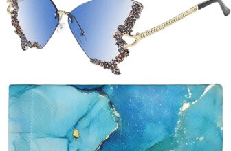 1 Pair Of Glasses And 1 Glasses Bag, Diamond Butterfly Sunglasses, Fashion Personality Sunglasses, Wear Matching Accessories.